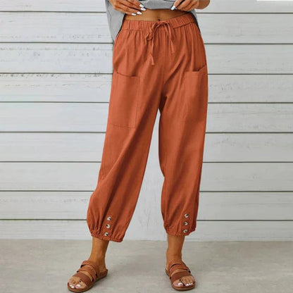 Claudia | Pantalones de Cintura Alta y Corte Relajado para Mujer 8