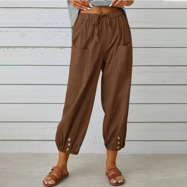 Claudia | Pantalones de Cintura Alta y Corte Relajado para Mujer 9