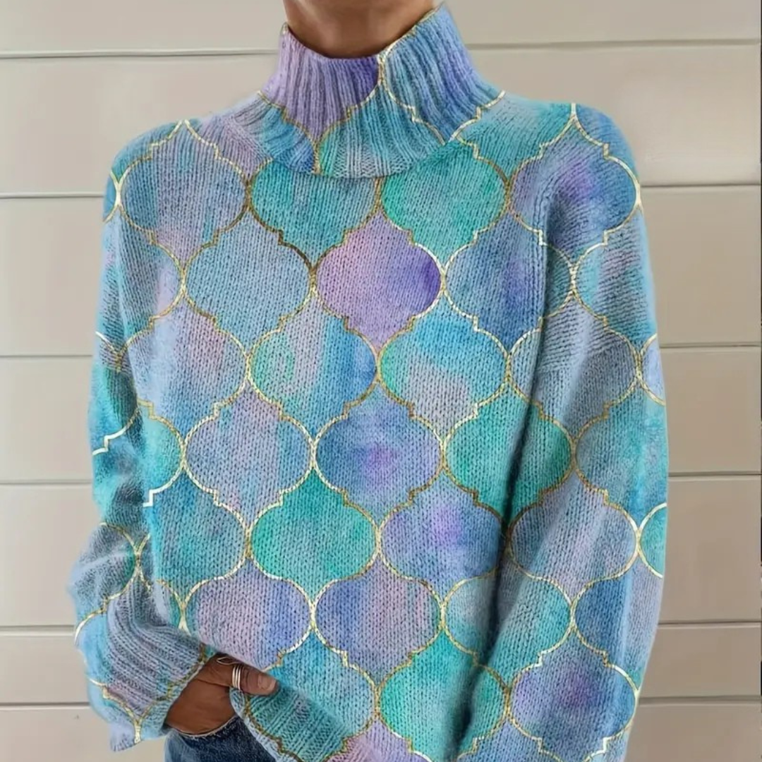 Claudia | Suéter de Cuello Alto con Detalles Metálicos para Mujer 0