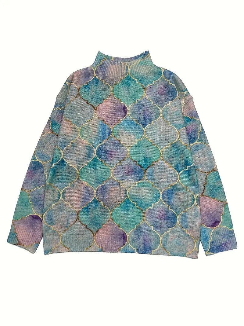 Claudia | Suéter de Cuello Alto con Detalles Metálicos para Mujer 5