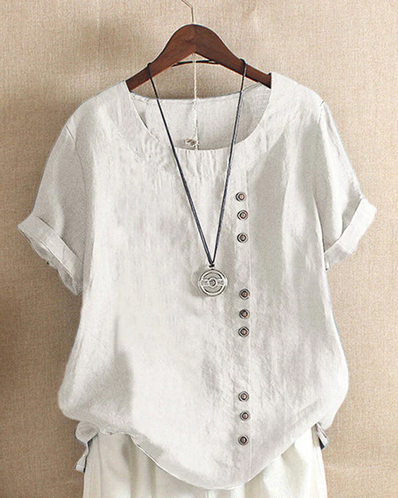 Claudia | Top de Mujer con Detalle de Botones para Primavera y Verano 2