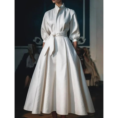 Claudia | Vestido Midi Elegante de Manga Larga para Mujer 1