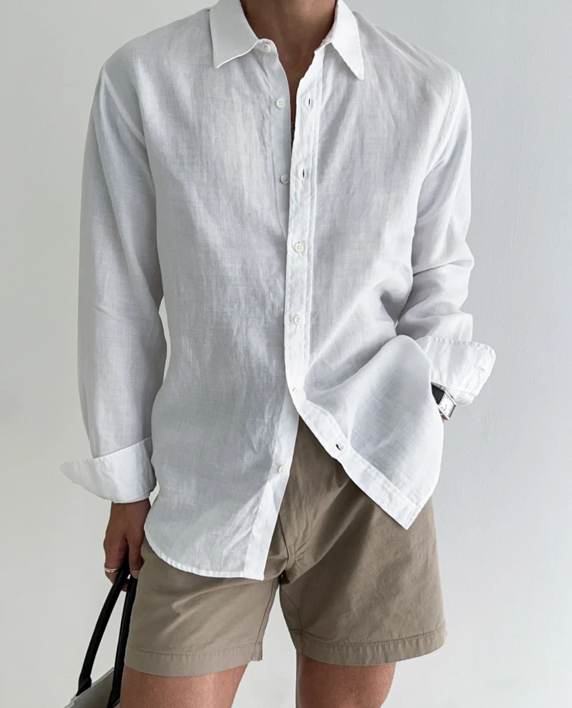 Diego | Camisa Blanca de Hombre de Manga Larga con Ajuste Relajado y Estilo Atemporal 2