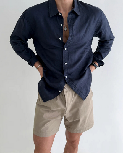 Diego | Camisa Blanca de Hombre de Manga Larga con Ajuste Relajado y Estilo Atemporal 4