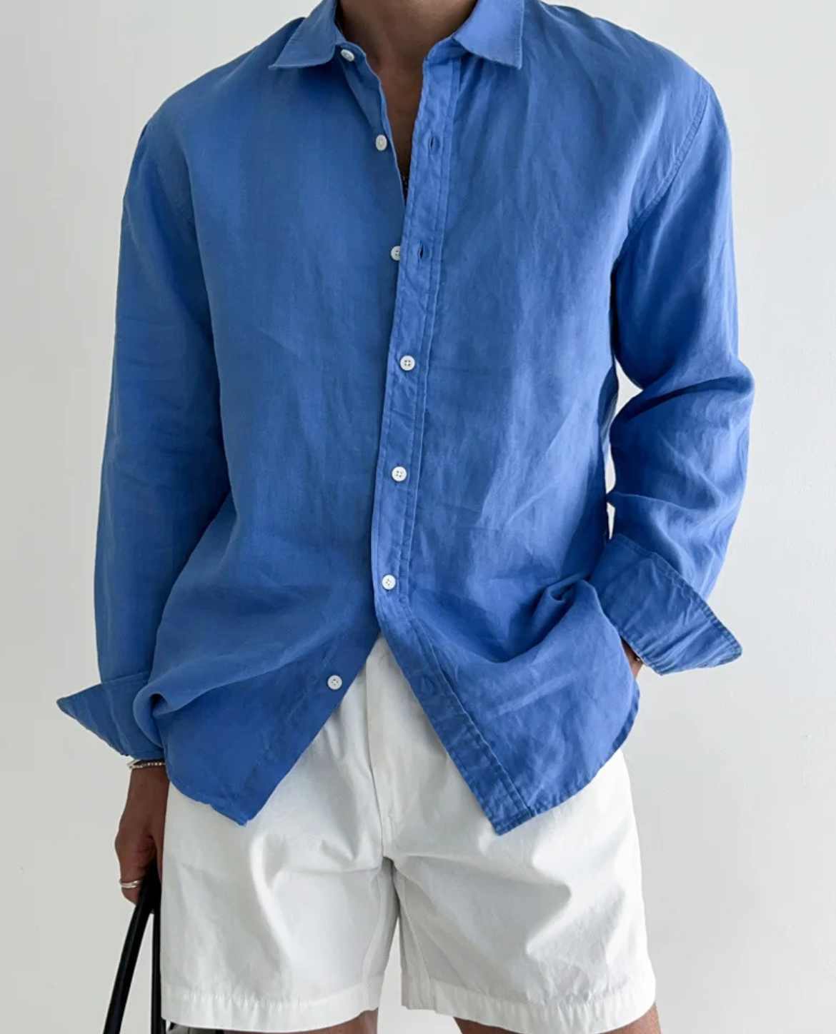 Diego | Camisa Blanca de Hombre de Manga Larga con Ajuste Relajado y Estilo Atemporal 5