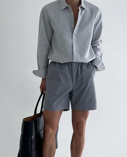 Diego | Camisa Blanca de Hombre de Manga Larga con Ajuste Relajado y Estilo Atemporal 7