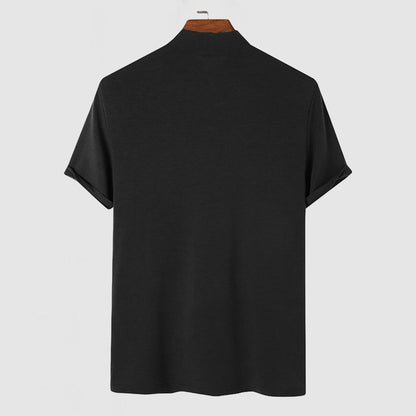 Diego | Camisa Negra de Algodón Elástico para Hombre 4