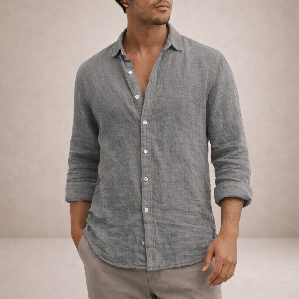 Diego | Camisa de Lino para Hombre con Diseño Aireado y Versátil 0