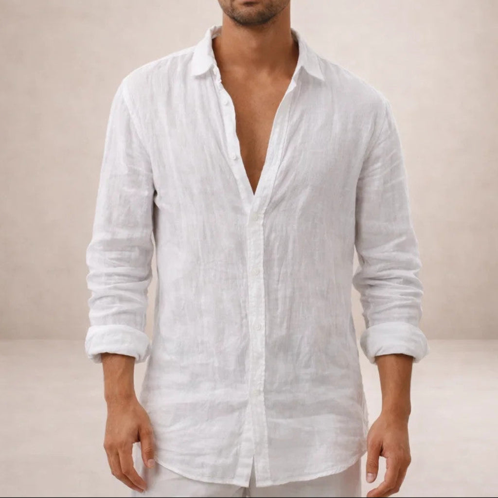 Diego | Camisa de Lino para Hombre con Diseño Aireado y Versátil 2