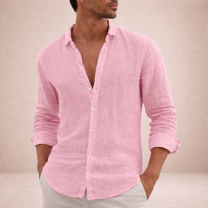 Diego | Camisa de Lino para Hombre con Diseño Aireado y Versátil 4