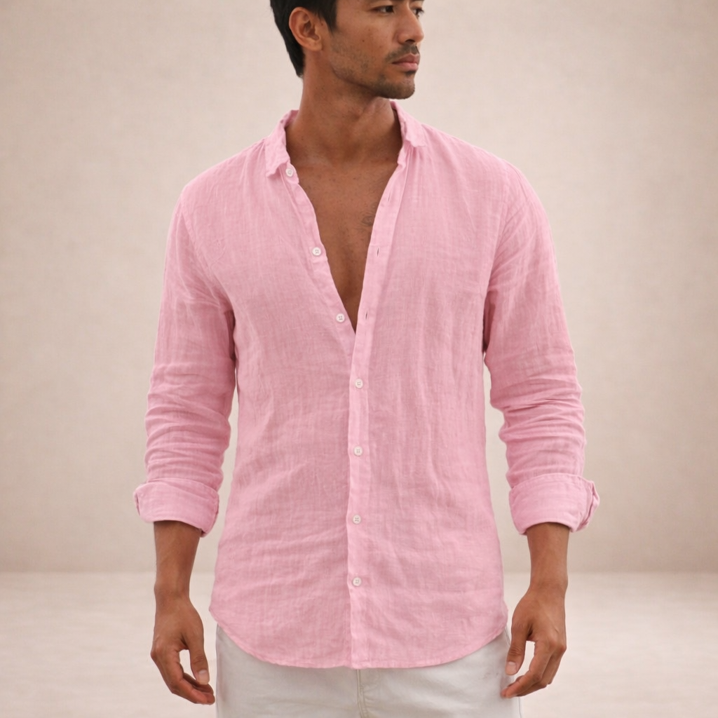 Diego | Camisa de Lino para Hombre con Diseño Aireado y Versátil 5