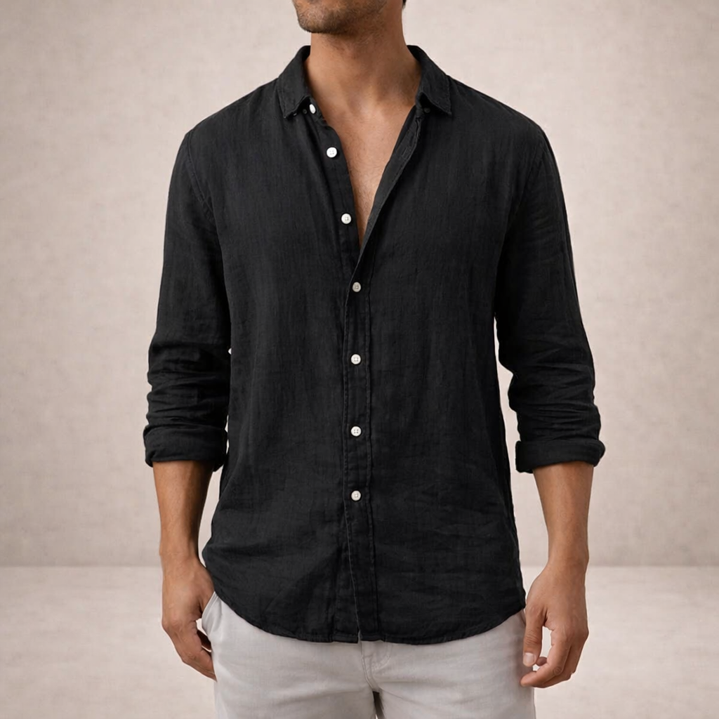 Diego | Camisa de Lino para Hombre con Diseño Aireado y Versátil 6