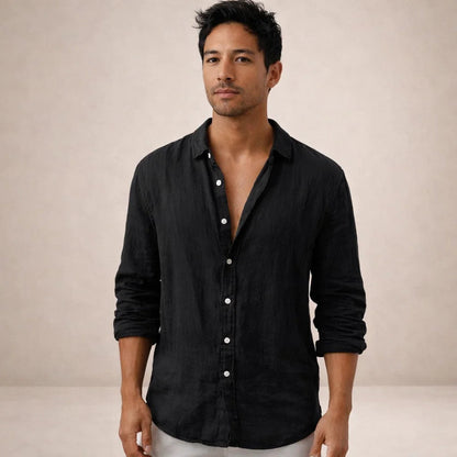 Diego | Camisa de Lino para Hombre con Diseño Aireado y Versátil 7
