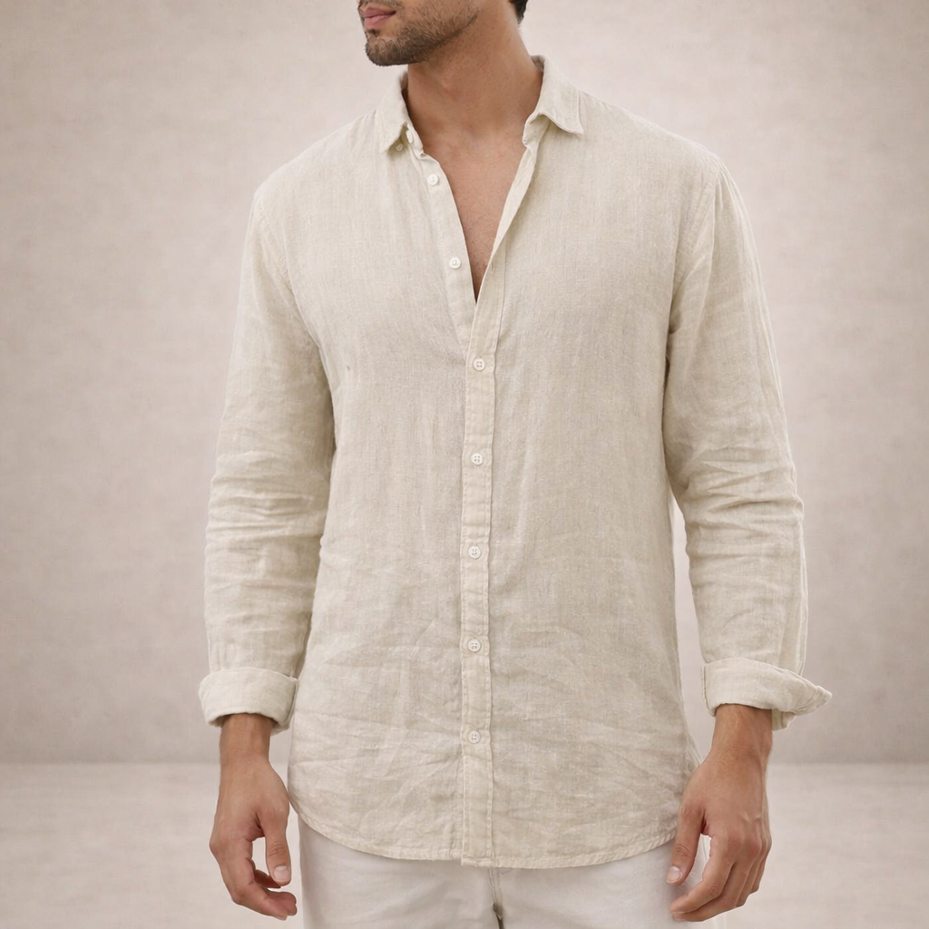 Diego | Camisa de Lino para Hombre con Diseño Aireado y Versátil 8