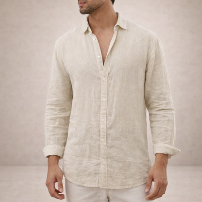 Diego | Camisa de Lino para Hombre con Diseño Aireado y Versátil 8