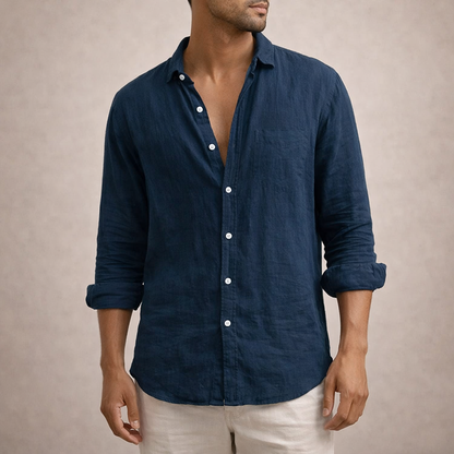Diego | Camisa de Lino para Hombre con Diseño Aireado y Versátil 9