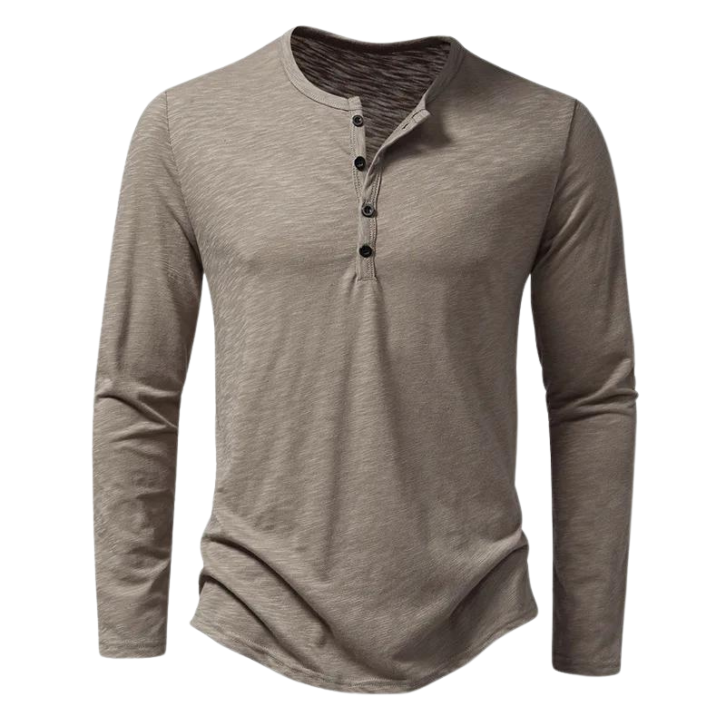 Diego | Camiseta de Manga Larga con Cuello Henley para Hombre 2