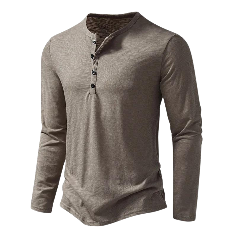 Diego | Camiseta de Manga Larga con Cuello Henley para Hombre 3