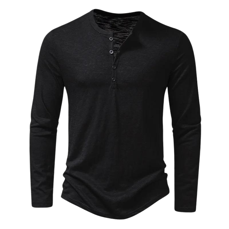 Diego | Camiseta de Manga Larga con Cuello Henley para Hombre 4