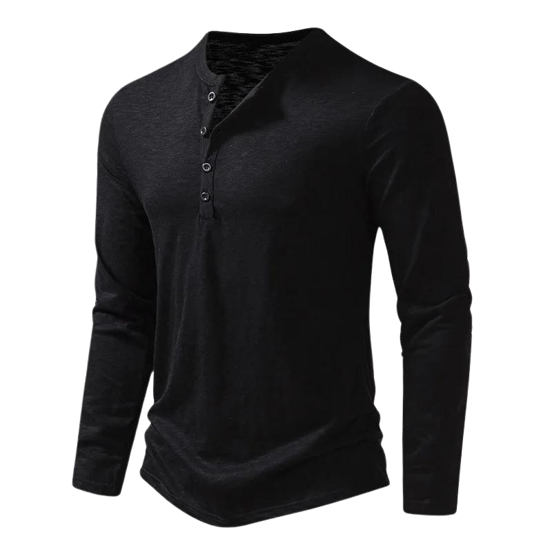 Diego | Camiseta de Manga Larga con Cuello Henley para Hombre 5