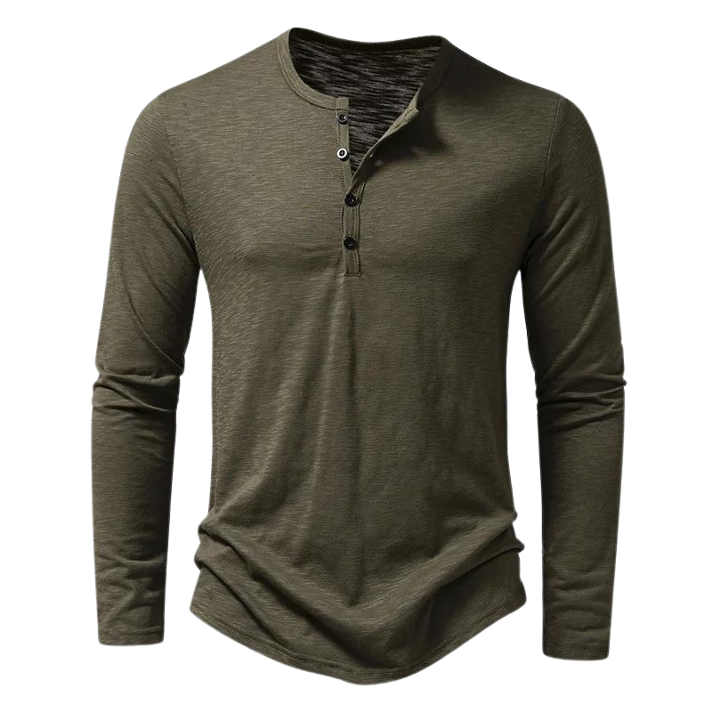 Diego | Camiseta de Manga Larga con Cuello Henley para Hombre 6