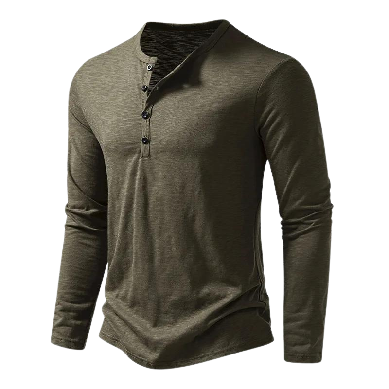 Diego | Camiseta de Manga Larga con Cuello Henley para Hombre 7