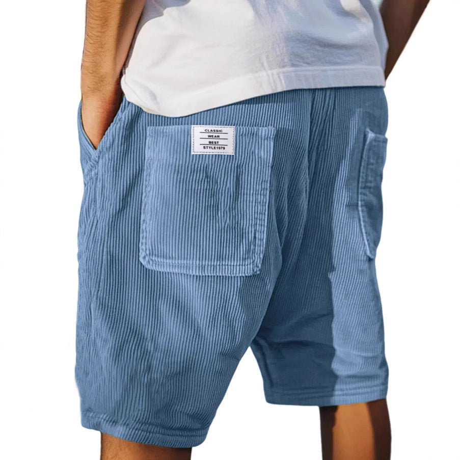 Diego | Pantalones Cortos de Canalé para Hombre con Bolsillos Prácticos 3