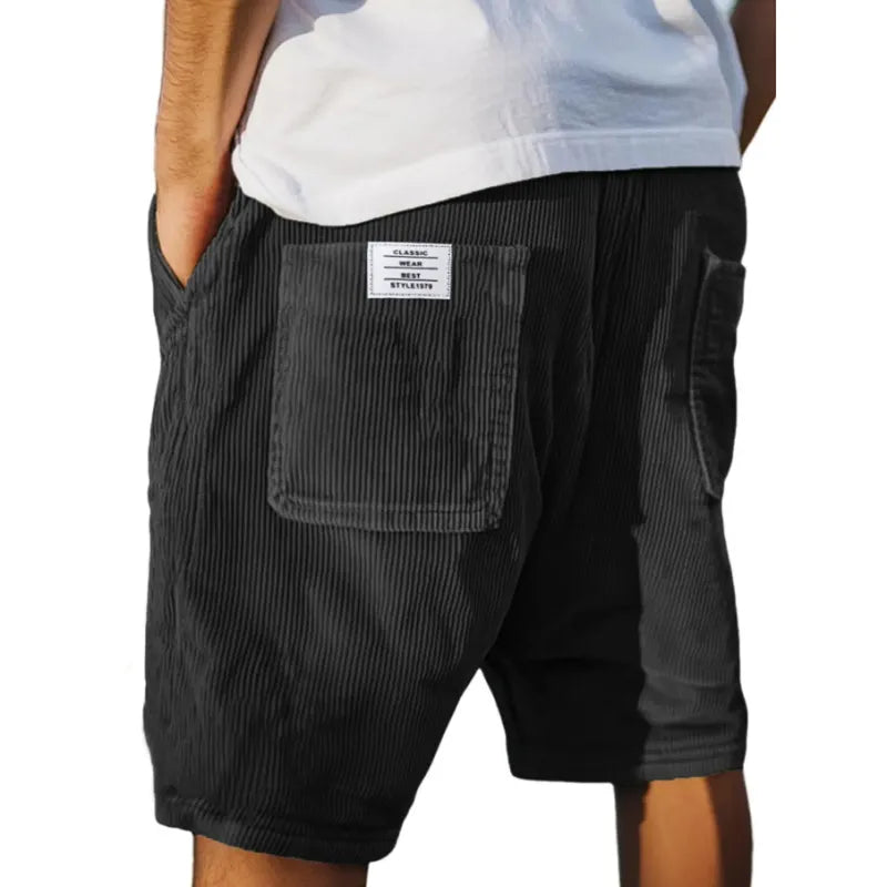 Diego | Pantalones Cortos de Canalé para Hombre con Bolsillos Prácticos 5