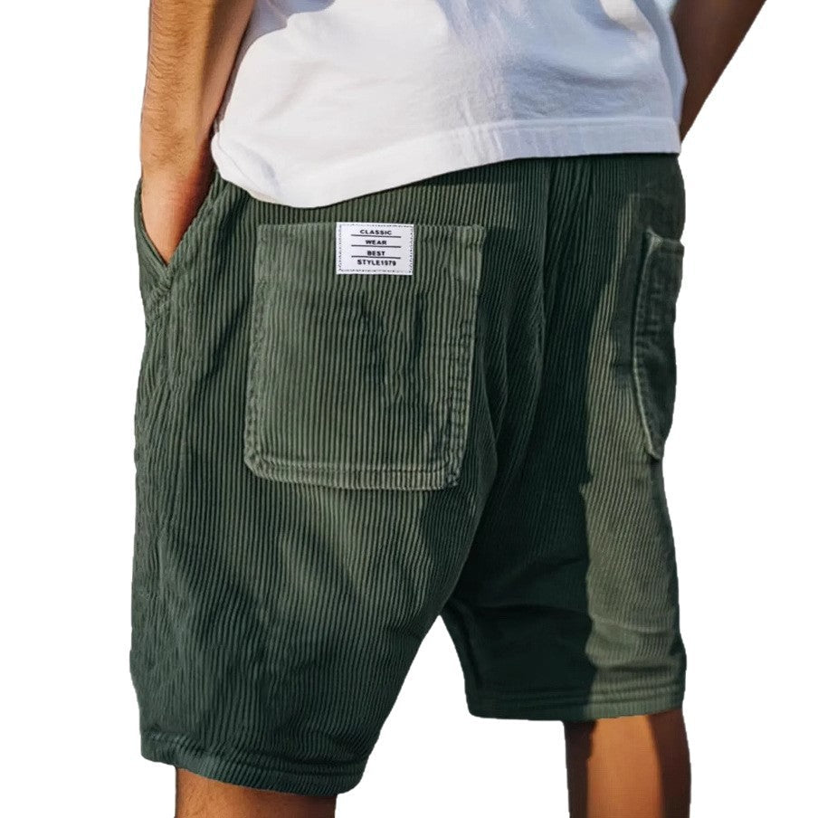 Diego | Pantalones Cortos de Canalé para Hombre con Bolsillos Prácticos 6