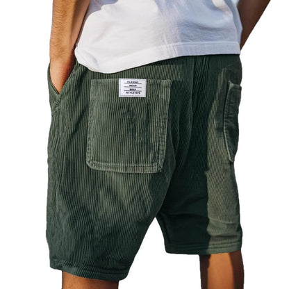 Diego | Pantalones Cortos de Canalé para Hombre con Bolsillos Prácticos 6
