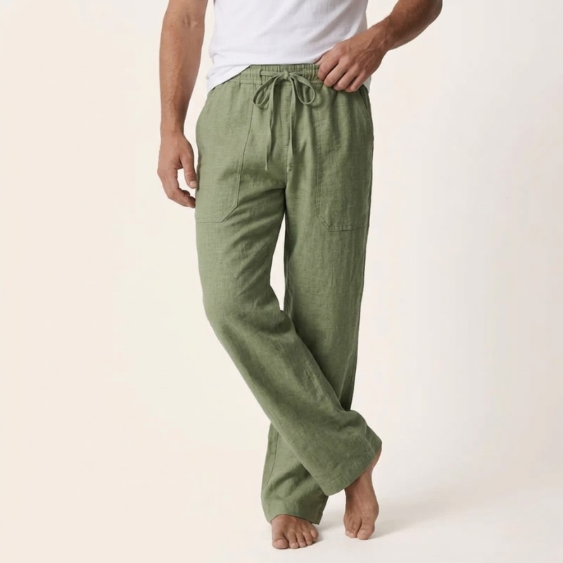 Diego | Pantalones de Lino para Hombre con Corte Recto para Verano 1