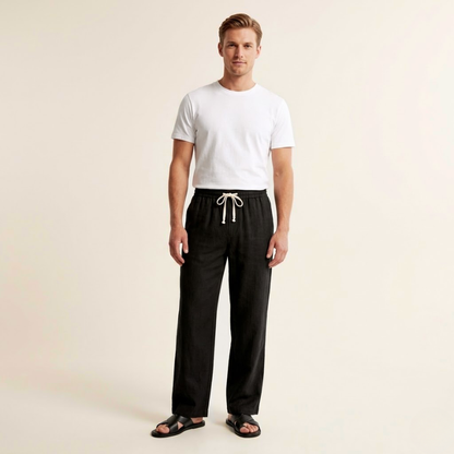 Diego | Pantalones de Lino para Hombre con Corte Relajado y Diseño Aireado 0