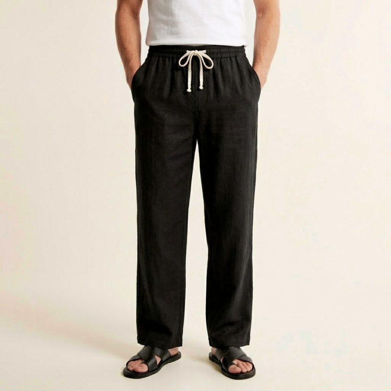 Diego | Pantalones de Lino para Hombre con Corte Relajado y Diseño Aireado 1