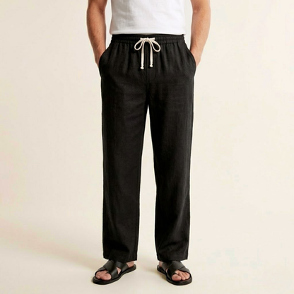 Diego | Pantalones de Lino para Hombre con Corte Relajado y Diseño Aireado 1