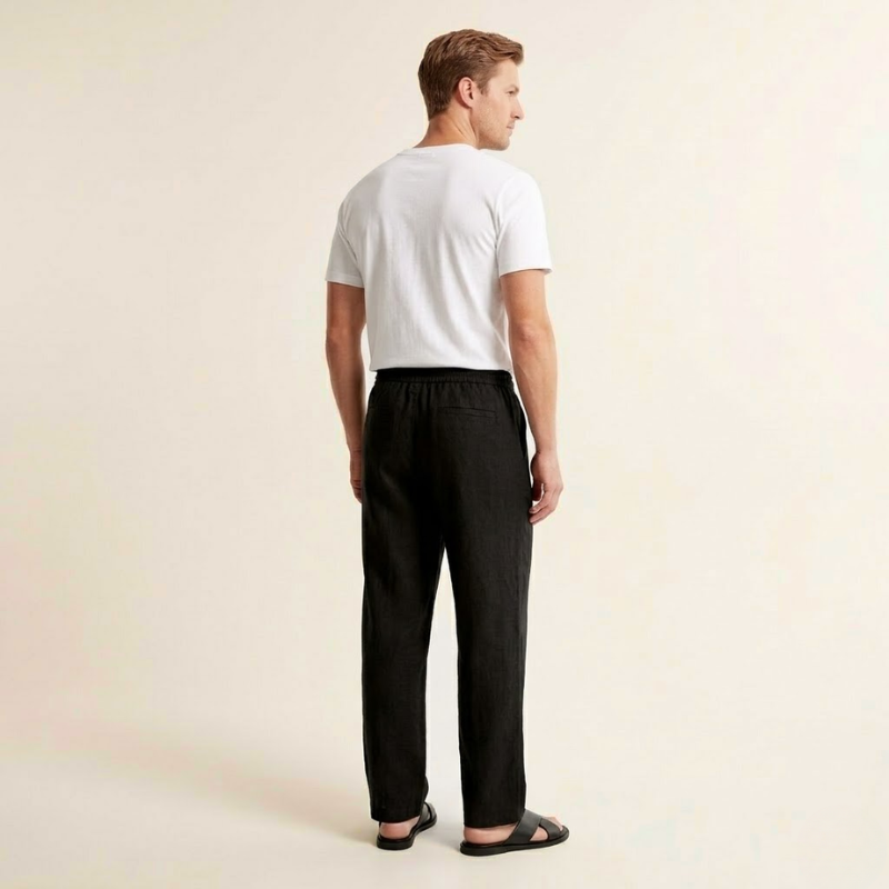 Diego | Pantalones de Lino para Hombre con Corte Relajado y Diseño Aireado 2