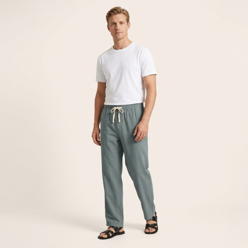 Diego | Pantalones de Lino para Hombre con Corte Relajado y Diseño Aireado 6