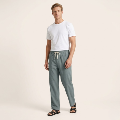 Diego | Pantalones de Lino para Hombre con Corte Relajado y Diseño Aireado 6