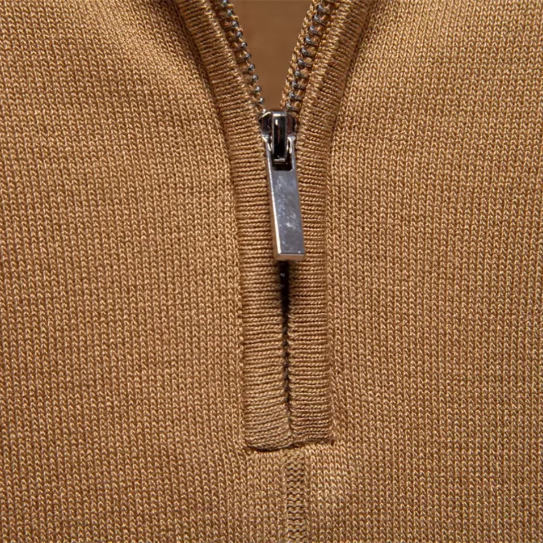 Diego | Polo Blanco Hombre de Manga Corta con Cremallera y Estilo Moderno 5