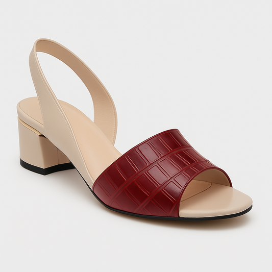 Emilia | Sandalias Abiertas con Detalle de Cocodrilo para Mujer 0