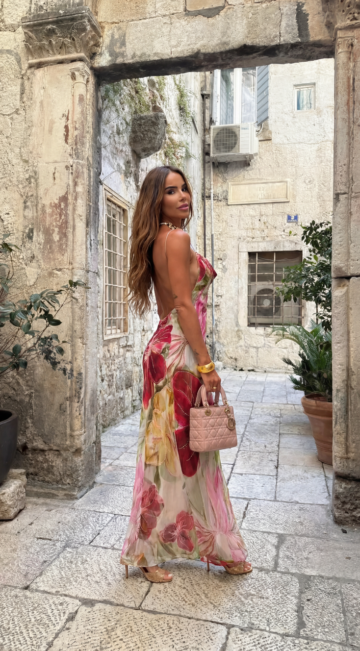 Emmarie | Vestido Maxi Floral con Detalles Elegantes para Mujer 2