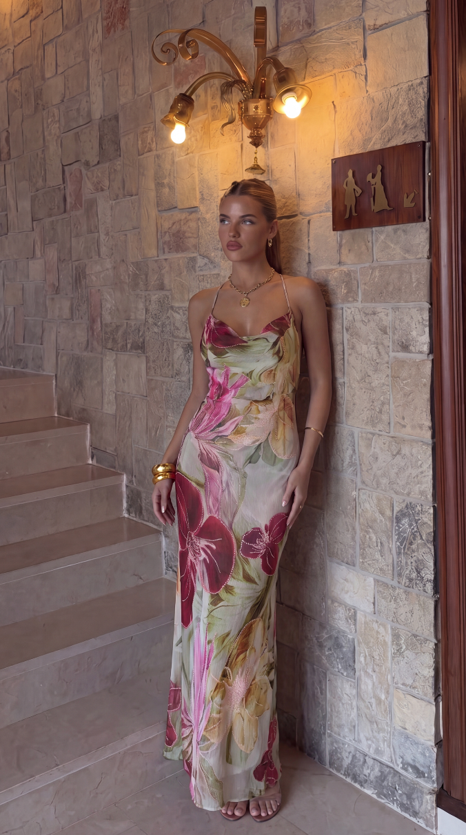 Emmarie | Vestido Maxi Floral con Detalles Elegantes para Mujer 3