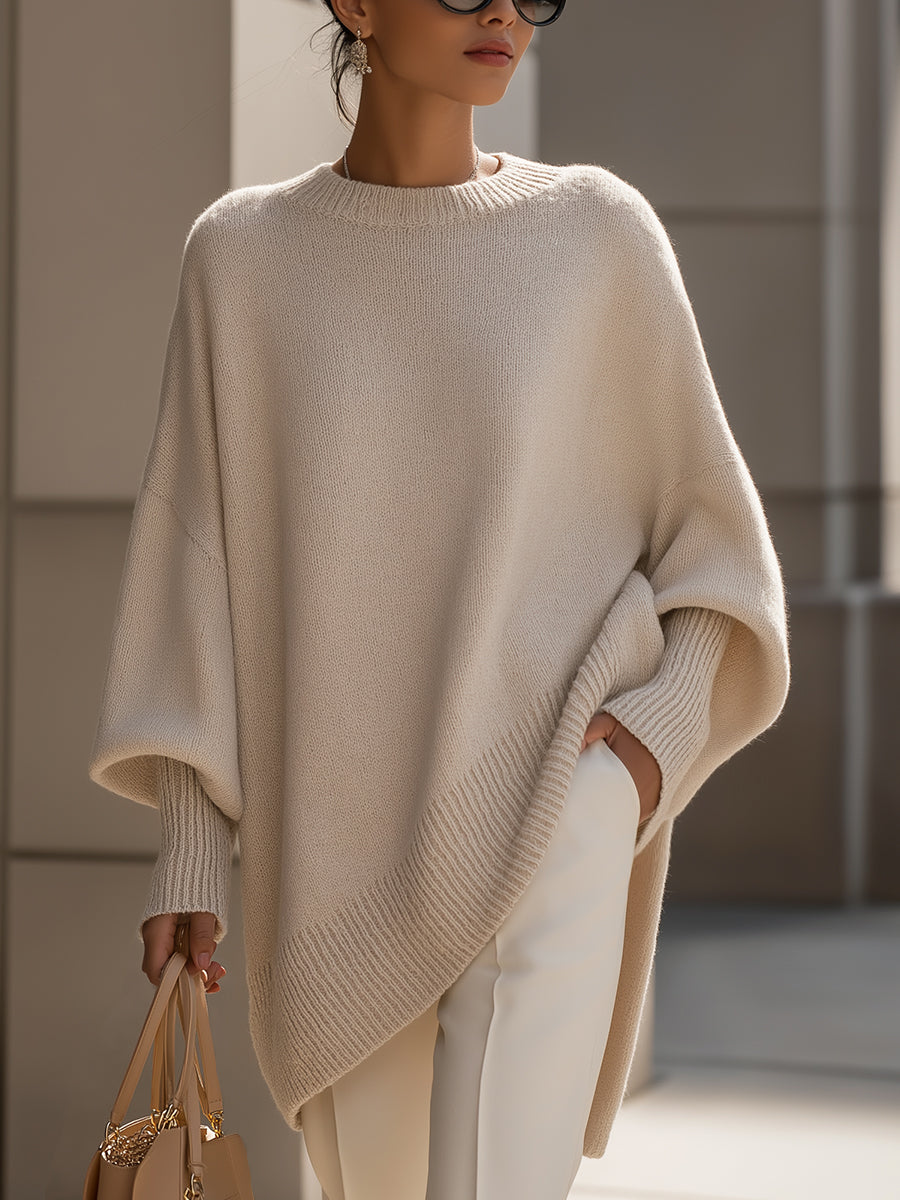 Estilo Poncho | Jersey de Punto Extragrande con Escote Amplio | Comodidad y Versatilidad para Cualquier Ocasión 0