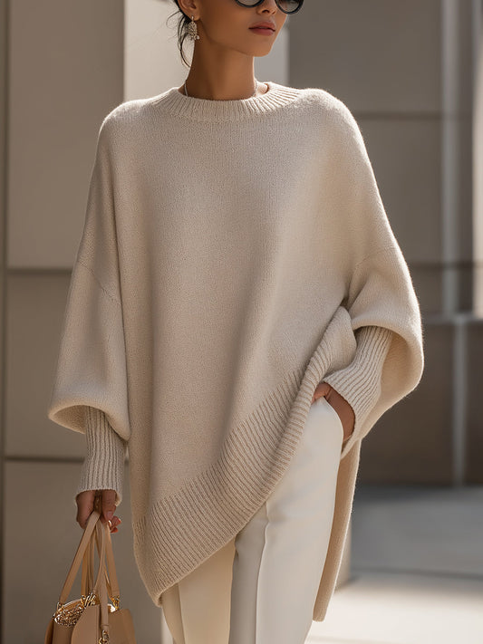 Estilo Poncho | Jersey de Punto Extragrande con Escote Amplio | Comodidad y Versatilidad para Cualquier Ocasión 0