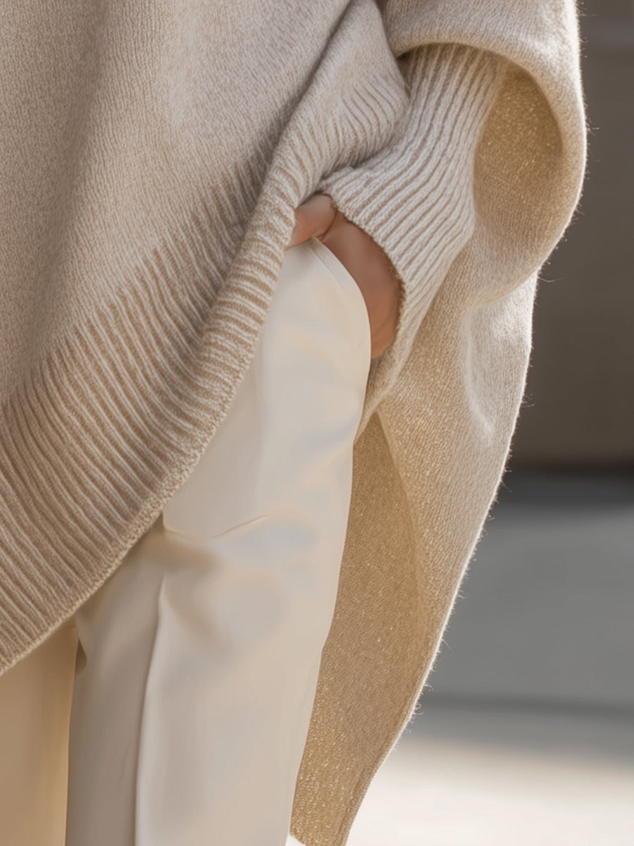 Estilo Poncho | Jersey de Punto Extragrande con Escote Amplio | Comodidad y Versatilidad para Cualquier Ocasión 4