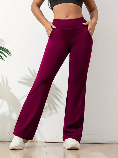 Isabel | Pantalones Yoga Mujer Acampanados con Cintura Alta y Bolsillos 5