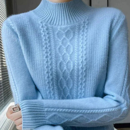 Isabel | Suéter de Cuello Alto de Punto Trenzado para Mujer 1
