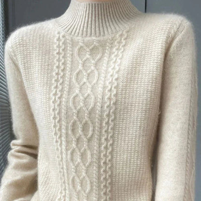 Isabel | Suéter de Cuello Alto de Punto Trenzado para Mujer 2