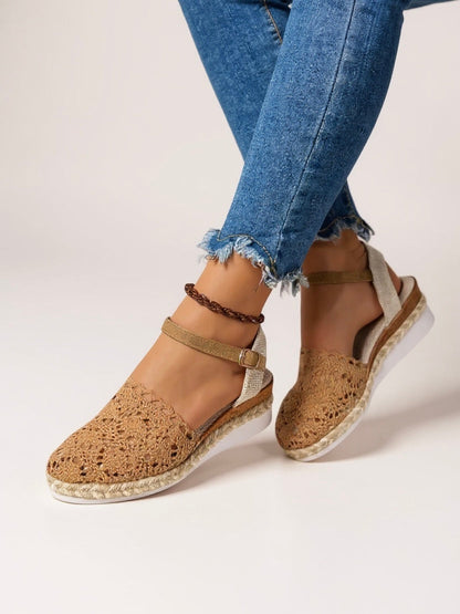 Isabella | Alpargatas Cuña Bohemia para Mujer con Correa en el Tobillo 1
