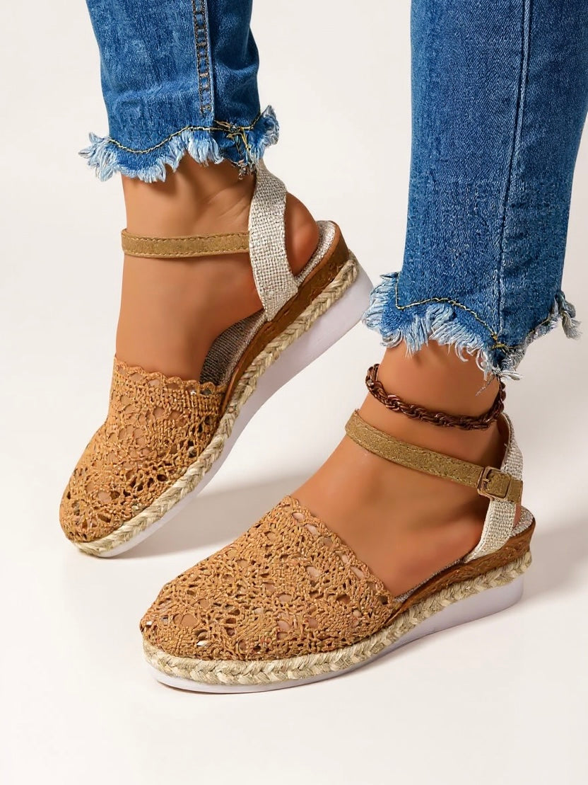 Isabella | Alpargatas Cuña Bohemia para Mujer con Correa en el Tobillo 3
