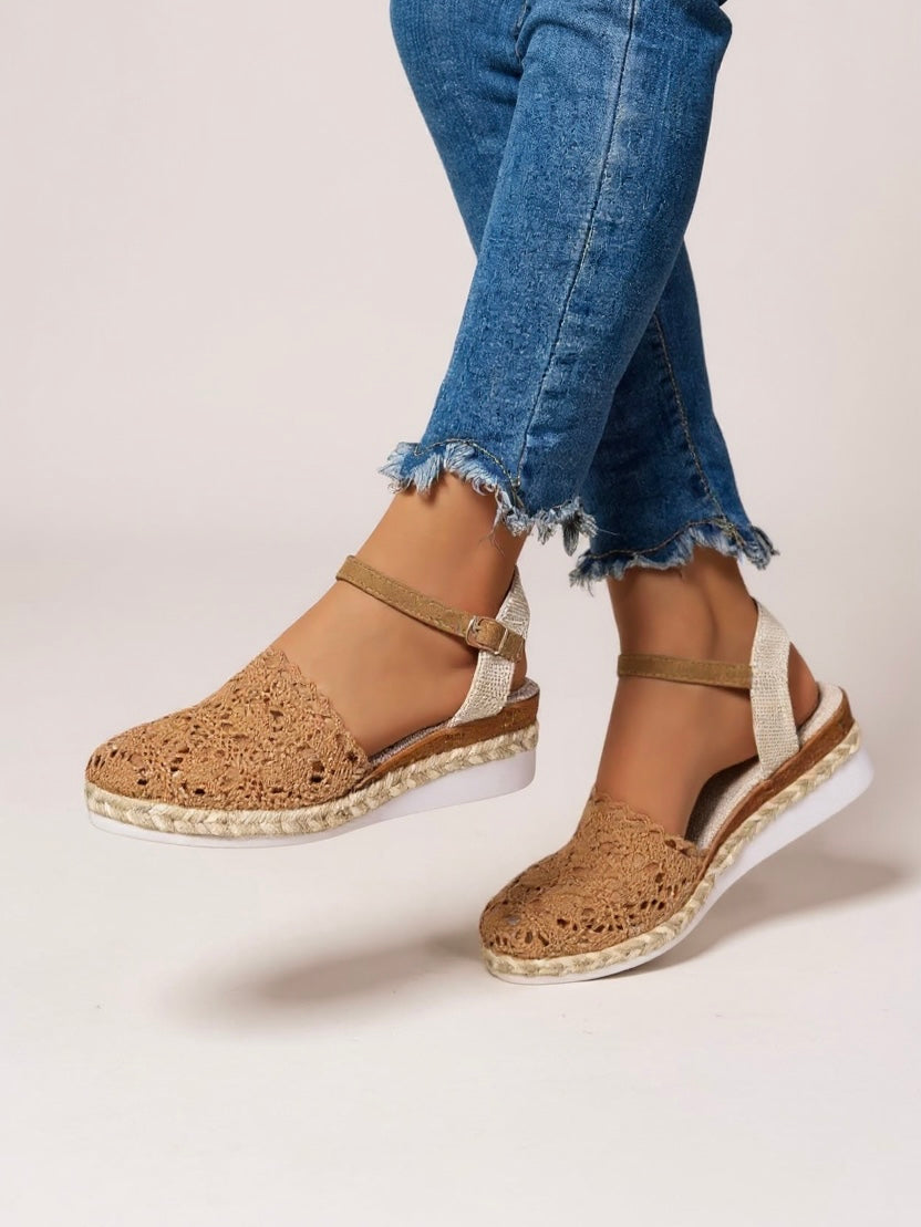 Isabella | Alpargatas Cuña Bohemia para Mujer con Correa en el Tobillo 8